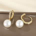 The Geometric Pearl Drop Earrings