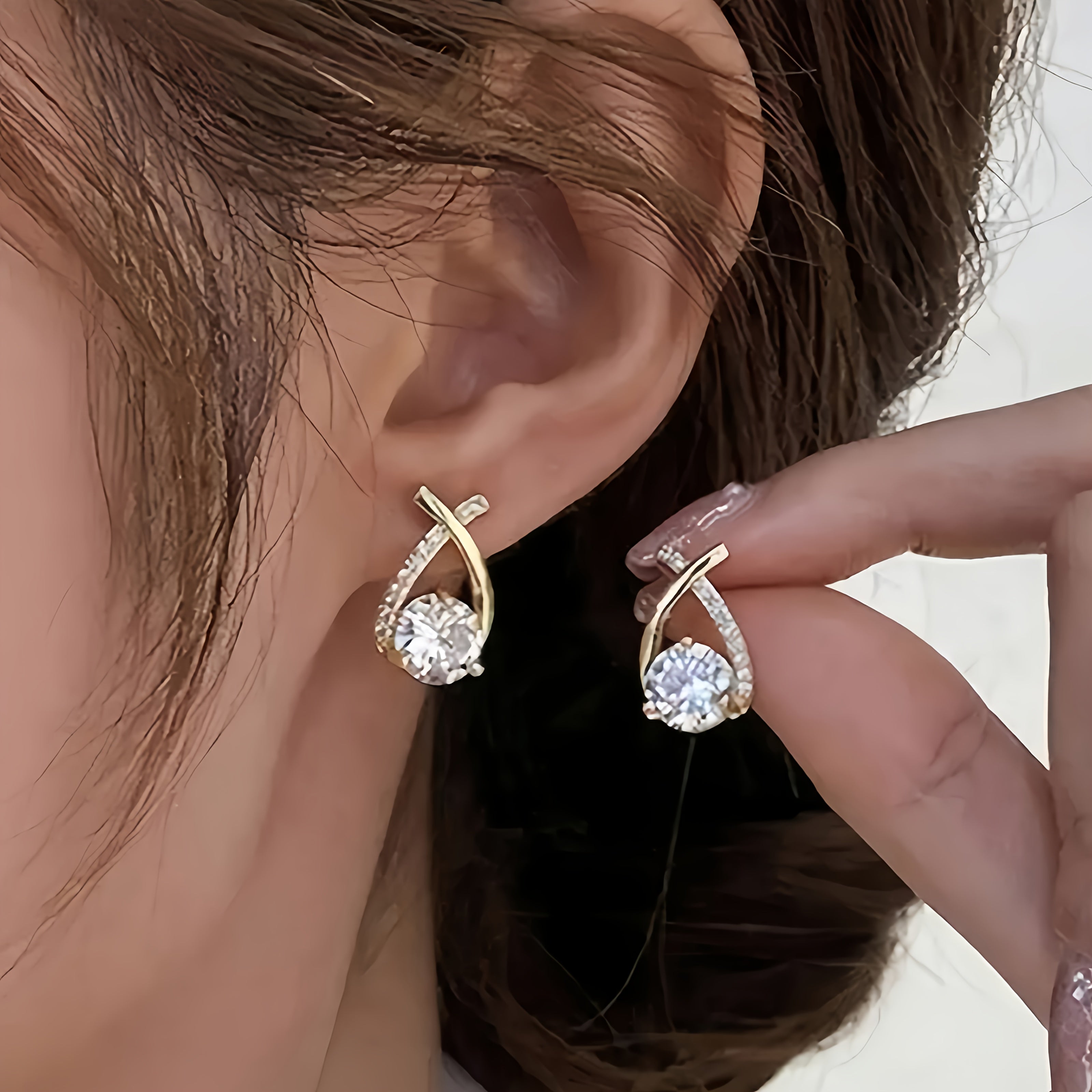 Gold luxe Stud Earrings