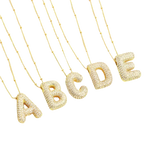 Gold Bubble Letter Necklace