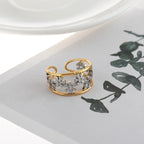 Floral Layered Gold Ring