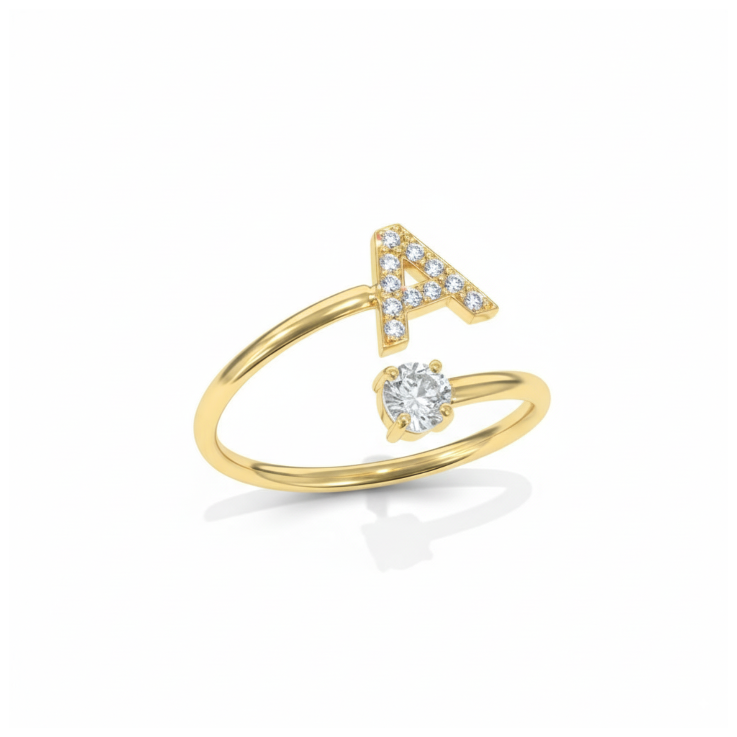 Charming Custom Initial Ring