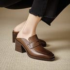 Lola Genuine Leather Mules