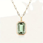Emmy Minimalist Emerald Necklace