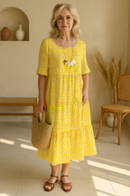 Diane | Short Sleeve Midi Dress