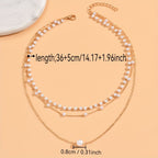 The Trinity Pearl Layer Necklace set