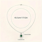 Rosemont Emerald Solitaire Necklace