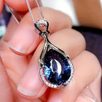 Elegant Sapphire Twisted Necklace