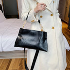 Chic Soft Leather Shoulder Bag - Spacious Fashion Handbag