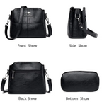 Chic Embroidered Leather Tote and Crossbody Bag for Women