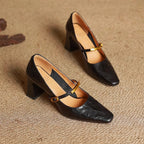 Maela Genuine Leather Heels