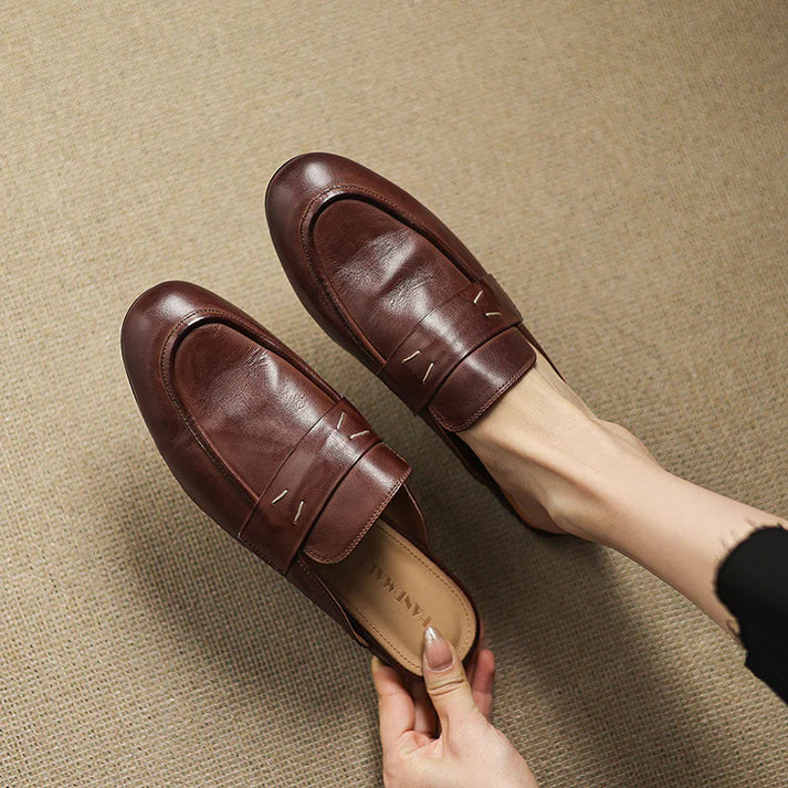 Aurora Genuine Leather Mules