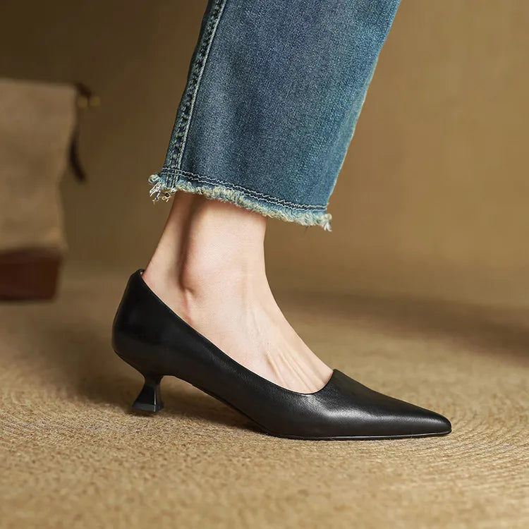 Yanil Genuine Leather Heels