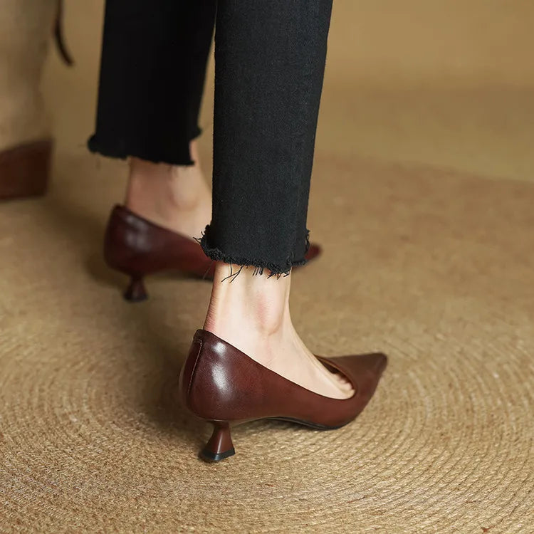 Yanil Genuine Leather Heels
