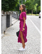 Talia™ | Stylish V-Neck Floral Dress