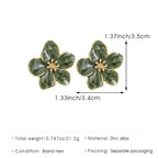 Vintage Emerald Flower Earrings