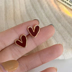 Classic Heart Earrings Gold Outline