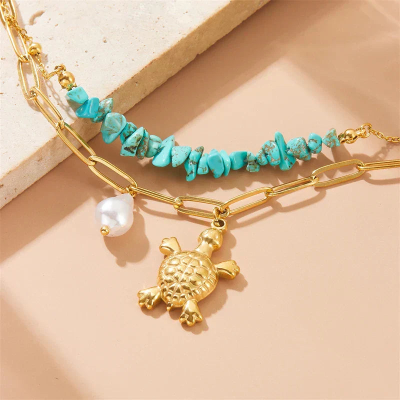 Unique Turquoise Turtle Bracelet