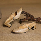 Becky Genuine Leather Mules