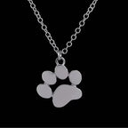Stainless Steel Paw Print Necklace