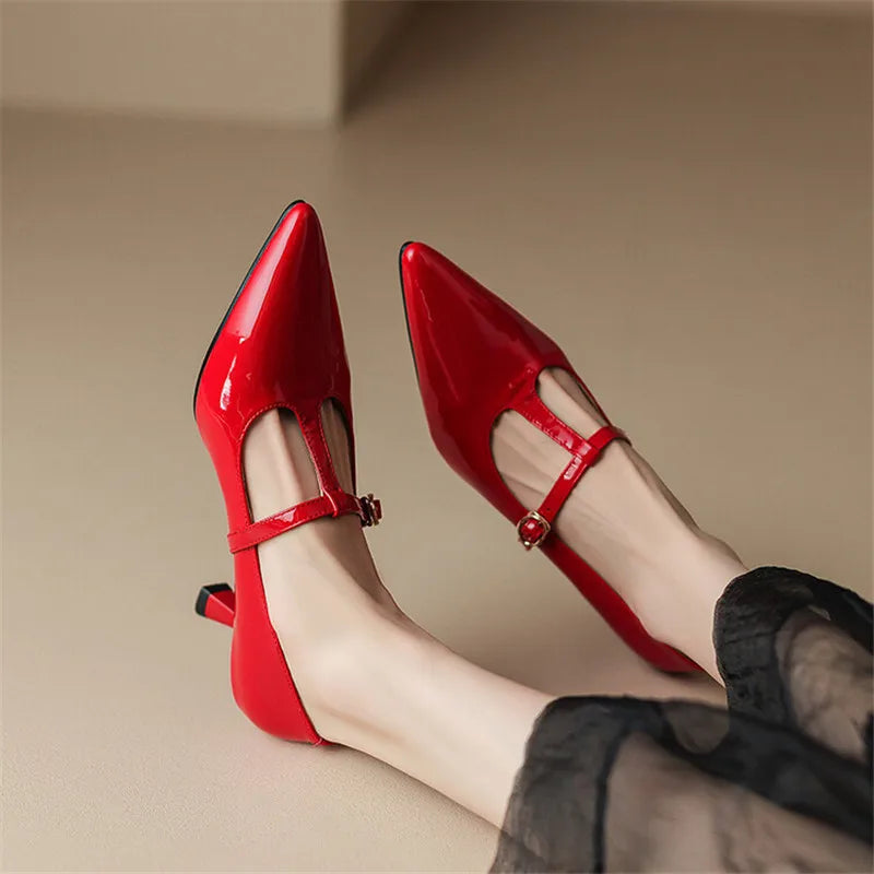 Rabeca Genuine Leather Heels