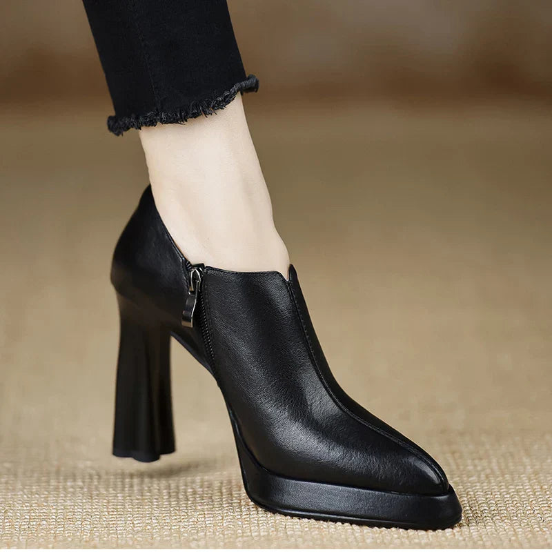Anita Leather Heels