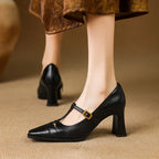 Tyla Genuine Leather Heels