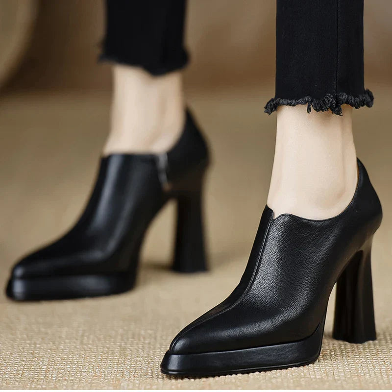 Anita Leather Heels