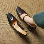 Maela Genuine Leather Heels
