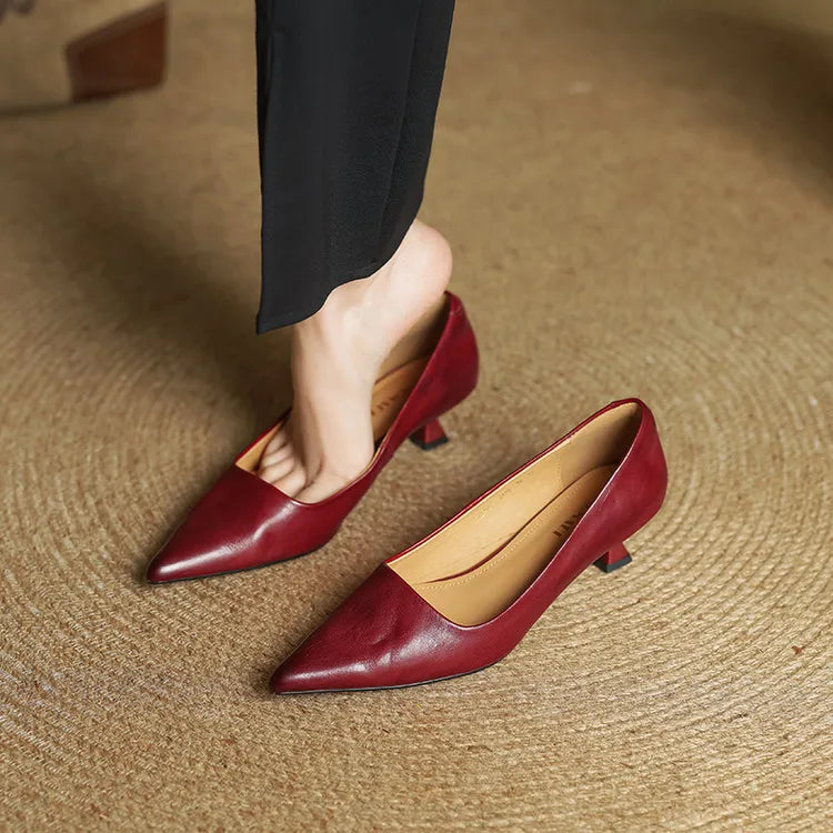 Yanil Genuine Leather Heels