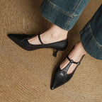 Elle Genuine Leather Heels