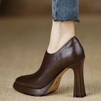 Anita Leather Heels