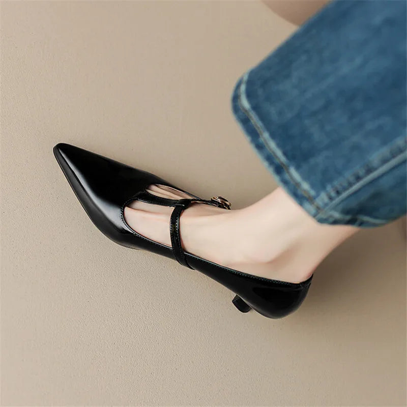 Rabeca Genuine Leather Heels