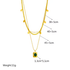 Mystic Layered Emerald Necklace