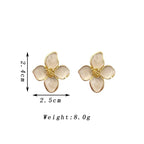 Elegant White Flower Earrings