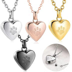 Paw Heart Ashes Necklace