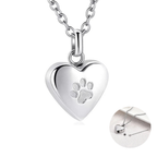 Paw Heart Ashes Necklace