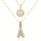 Premium Gold letter Necklace Set