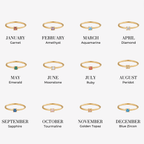 Birthstone Gold Rings
