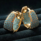 Unique Turquoise Hoop Earrings