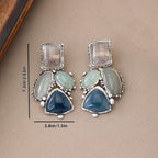 Ocean Gemstone Statement Earrings