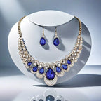 Sapphire Gold Jewelry Set