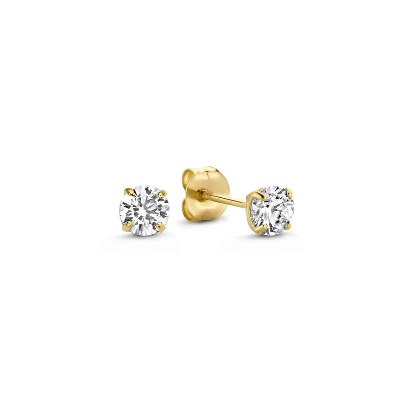 Sleek Gold Diamond Earring set