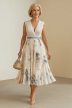 Paz™ | Timeless Floral Pleated Maxi Dress