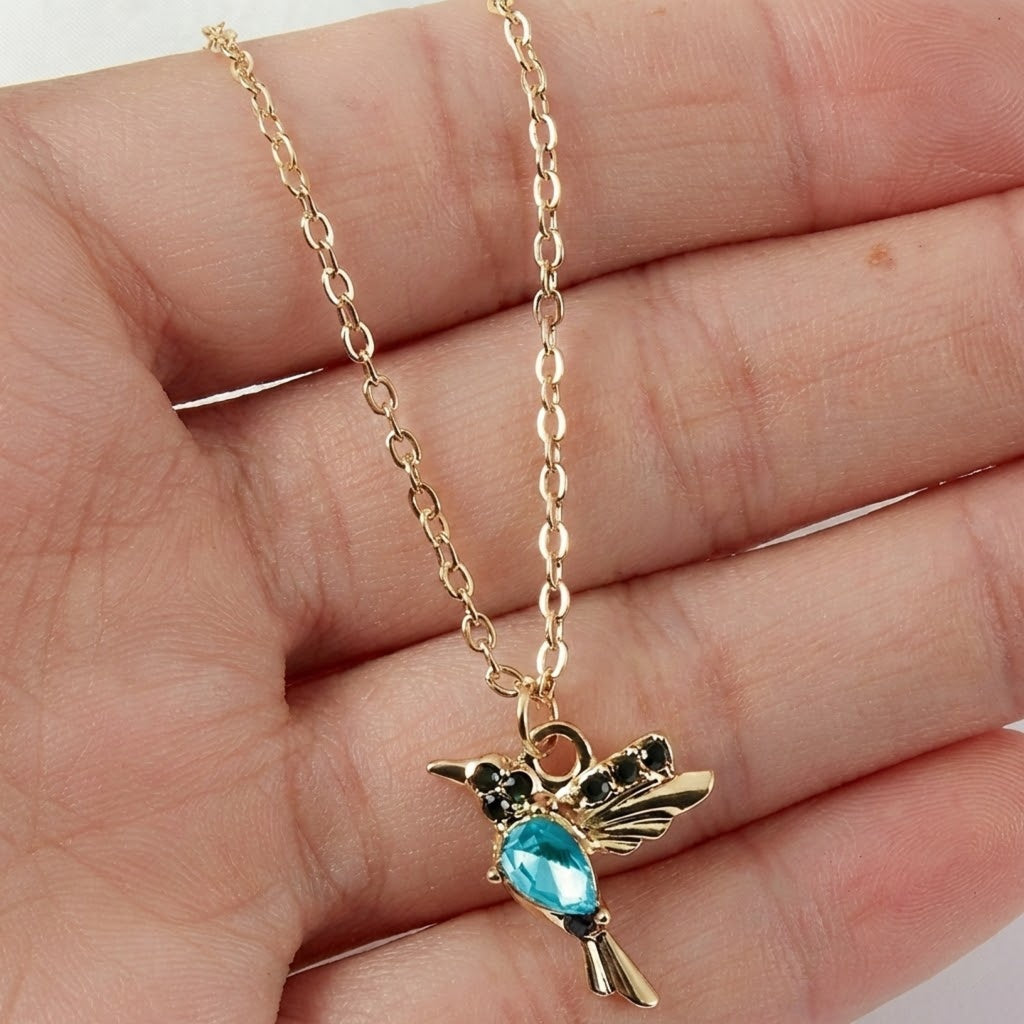 Magnificent Crystal Hummingbird Necklace
